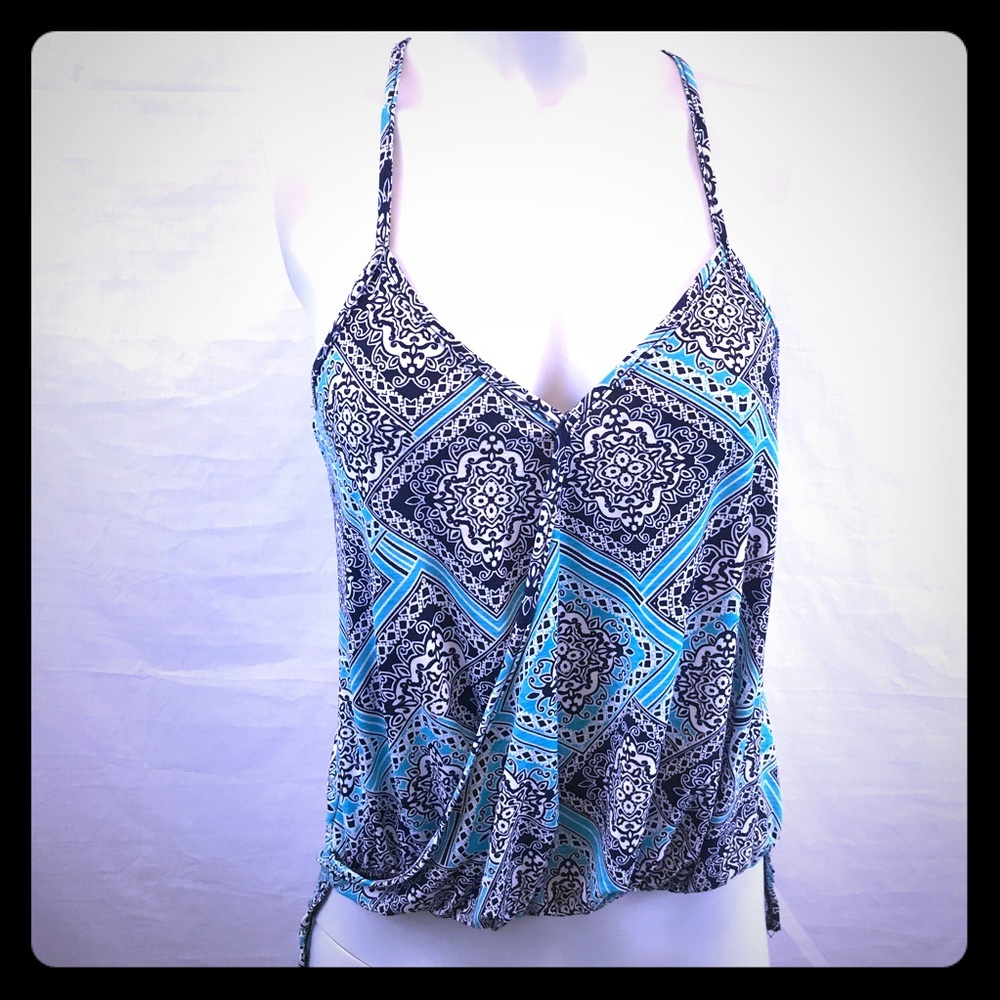 Persaya Wrap High Low Racerback Tank Top
